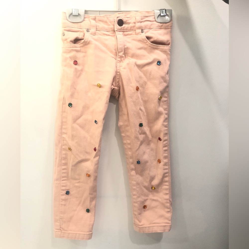 Stella McCartney Kids embellished pink jeans